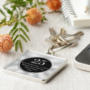 Personalisierter 25. Geburtstag gibt FARBE Schlüsselanhänger