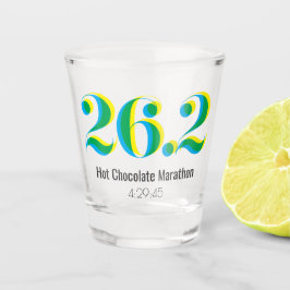Personalisierter 26.2 Marathon mit feinem Text Schnapsglas
