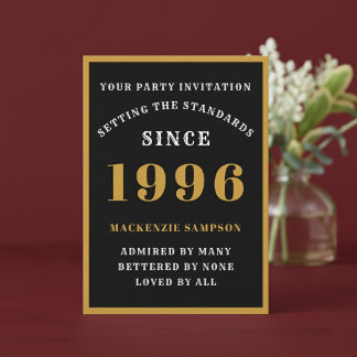 Personalisierter 30. Geburtstag 1996 Elegant Schwa Einladung