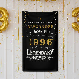 Personalisierter 30. Geburtstag Geboren 1996 Retro Banner
