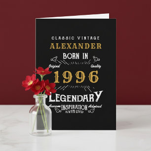 Personalisierter 30. Geburtstag Geboren 1996 Vinta Karte
