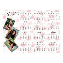 Personalisierter 3-Foto-Collage-Familienkalender 2