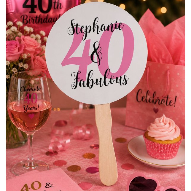 Personalisierter 40. & Fabulous Geburtstag  Fächer (Von Creator hochgeladen)