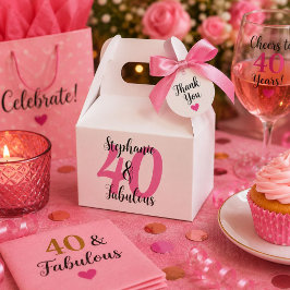 Personalisierter 40. & Fabulous Geburtstag  Geschenkschachtel