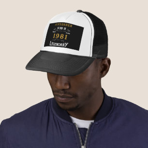 Personalisierter 40. Geburtstag Geboren 1981 Vinta Truckerkappe