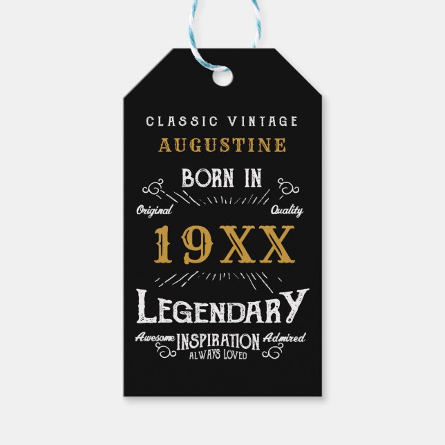 Personalisierter 40. Geburtstag Geschenkanhänger (Vorderseite)