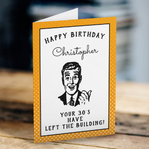 Personalisierter 40. Geburtstag über dem Hügel Fun Karte