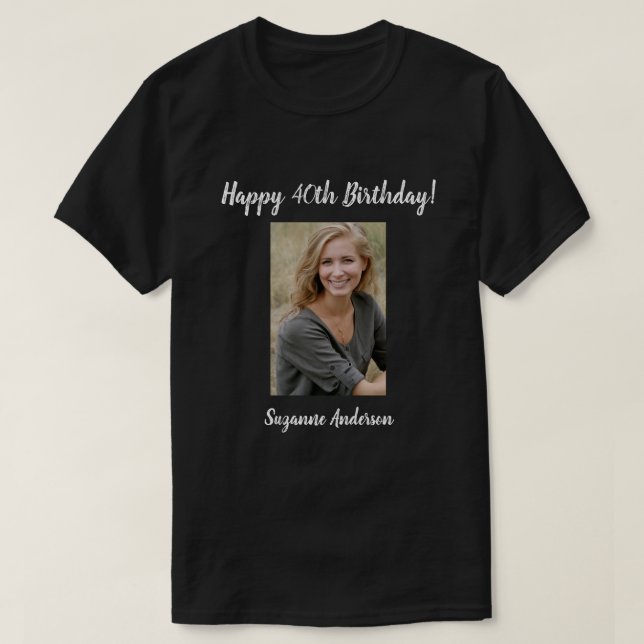 Personalisierter 40. Meilenstein Geburtstag T - Sh T-Shirt (Design vorne)