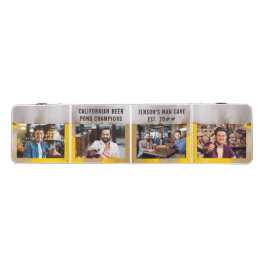 Personalisierter 4-Foto-Streifen auf dem Bierunter Beer Pong Tisch