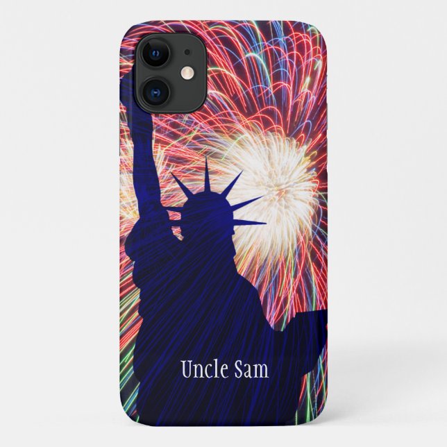 Personalisierter 4. Juli Feuerwerk Case-Mate iPhone Hülle (Rückseite)