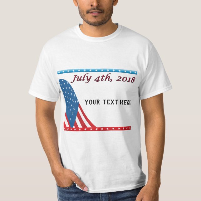 Personalisierter 4. Juli T - Shirt (Vorderseite)