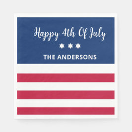 Personalisierter 4. Juli Zeitung Napkins Serviette