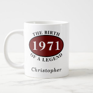 Personalisierter 50. Geburtstag 1971 Geburt einer  Jumbo-Tasse