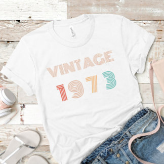 Personalisierter 50. Geburtstag Vintage 1973 T-Shirt