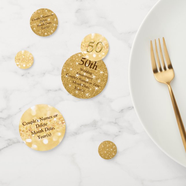 Personalisierter 50. Hochzeitstag Confetti Konfetti (Gruppe)