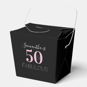 Personalisierter 50. und fantastischer Black Pink  Geschenkschachtel
