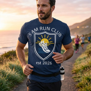 Personalisierter 5-Uhr-Laufclub Benutzerdefinete T-Shirt