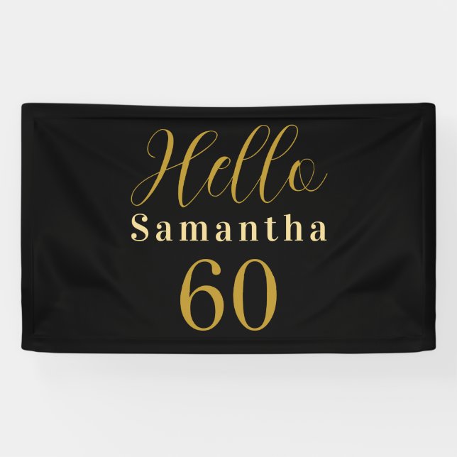 Personalisierter 60. Geburtstag Banner (Horizontal)
