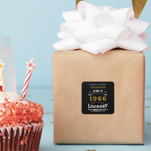Personalisierter 60. Geburtstag Name hinzufügen 19 Quadratischer Aufkleber