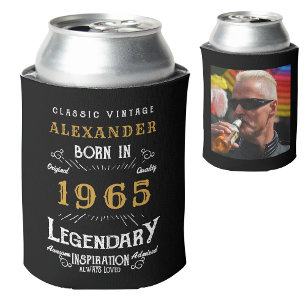 Personalisierter 60. Geburtstag Name Jahr Foto hin Dosenkühler