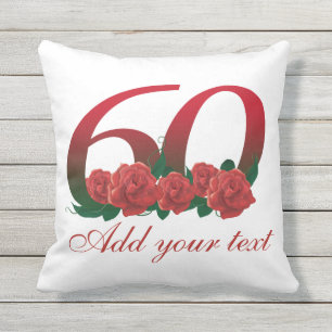 Personalisierter 60. Geburtstag throw-Kissen im Kissen