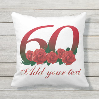 Personalisierter 60. Geburtstag throw-Kissen im Kissen