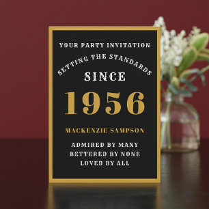 Personalisierter 70. Geburtstag 1956 Elegant Schwa Einladung