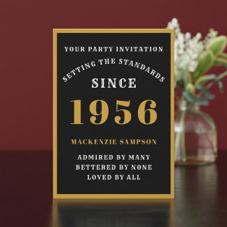 Personalisierter 70. Geburtstag 1956 Elegant Schwa Einladung