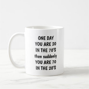 Personalisierter 70. Geburtstag Tasse mit individu