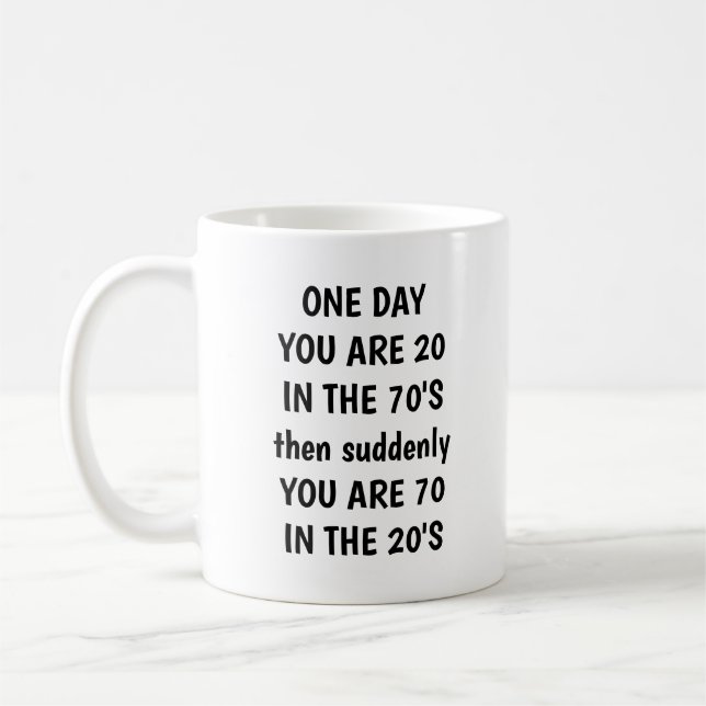 Personalisierter 70. Geburtstag Tasse mit individu (Links)
