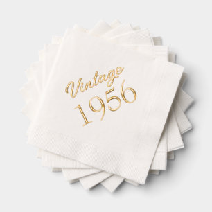 Personalisierter 70. Geburtstag Vintage 1956 Servietten Mit Folie