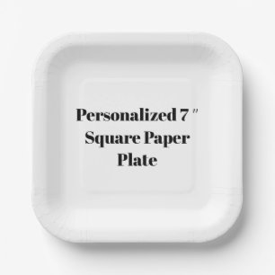 Personalisierter 7 ″ quadratischer Papier-Teller Pappteller