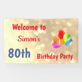 Personalisierter 80. Geburtstag Banner