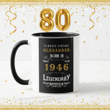 Personalisierter 80. Geburtstag Geboren 1946 Vinta