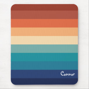 Personalisierter 80er Farbiges, glänzendes Streife Mousepad
