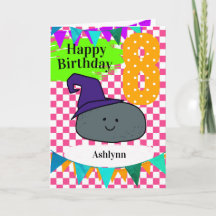 Personalisierter 8. Geburtstag Halloween Hexe