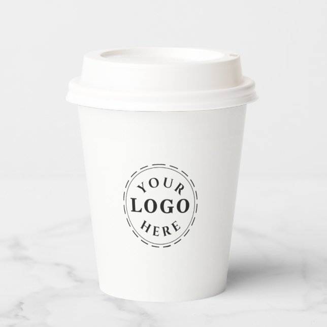 Personalisierter 8oz Paper Cup mit Lid für Veranst Pappbecher (Vorderseite)