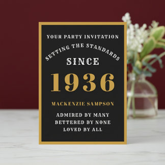 Personalisierter 90. Geburtstag 1936 Elegant Schwa Einladung