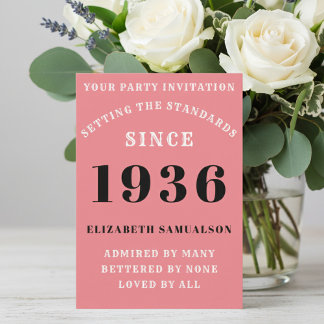 Personalisierter 90. Geburtstag 1936 Fügen Sie Ihr Einladung