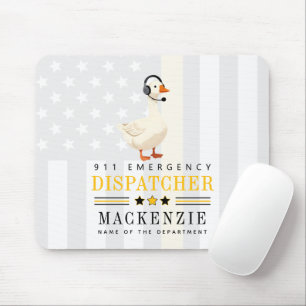 Personalisierter 911-Dispatcher-Gans mit Headset Mousepad