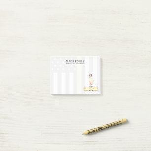 Personalisierter 911-Dispatcher-Gans mit Headset Post-it Klebezettel