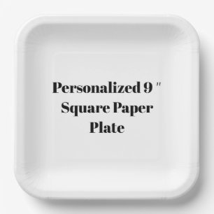 Personalisierter 9″ quadratischer Papier-Teller Pappteller