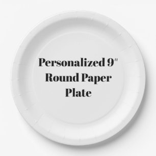 Personalisierter 9″ runder Papier-Teller Pappteller