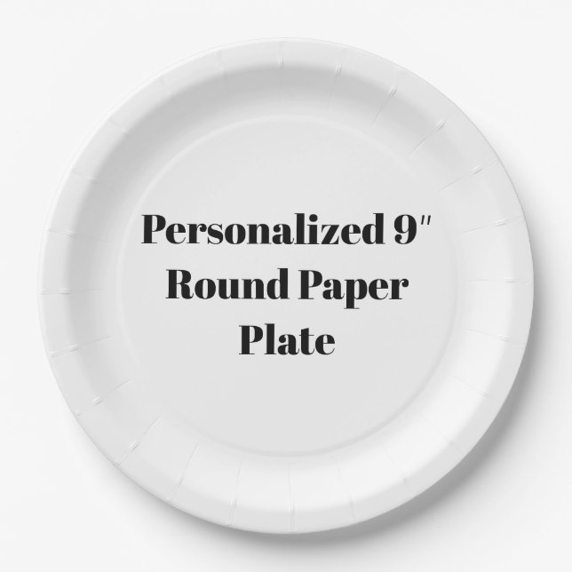 Personalisierter 9″ runder Papier-Teller Pappteller (Vorderseite)