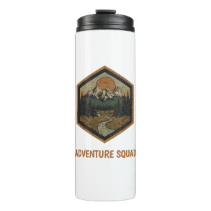 Personalisierter Abenteuer-Trupp-Camping-Becher Thermosbecher