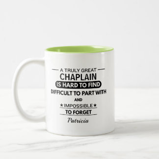 Personalisierter Abschiedsbecher für Kaplan - Würd Zweifarbige Tasse