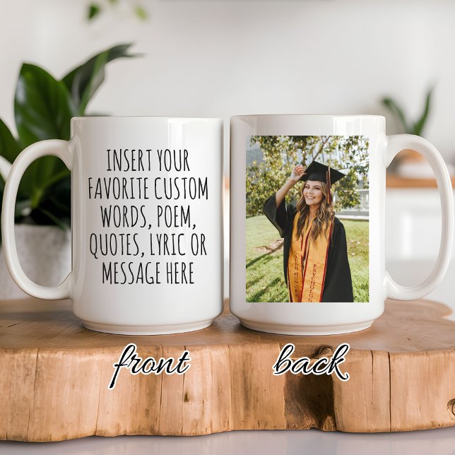 Personalisierter Abschiedsbecher-Geschenk für Abso Kaffeetasse (Custom Photo Graduation Coffee Mug Gift for Graduates, Custom Graduation Mug Gift for College Grads)