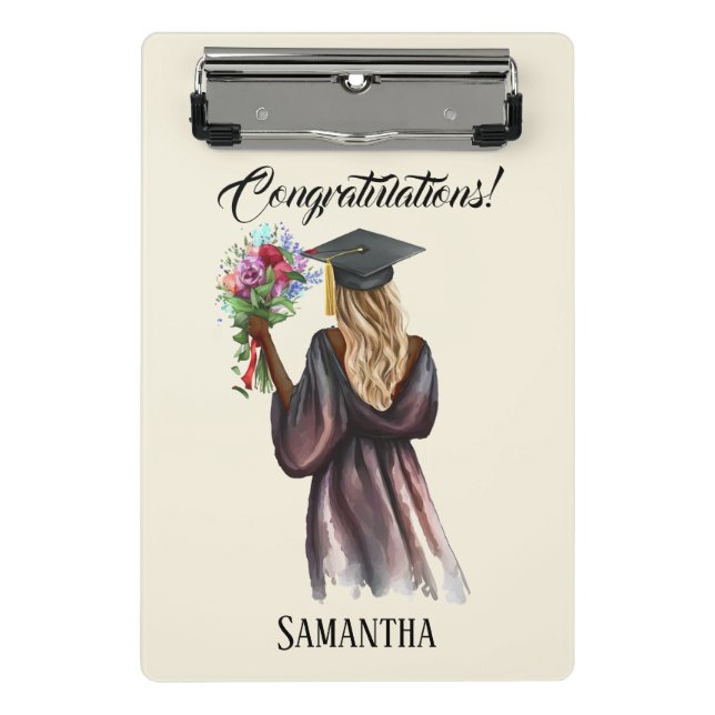 Personalisierter Abschluss (14) Mini Klemmbrett (Vorderseite)