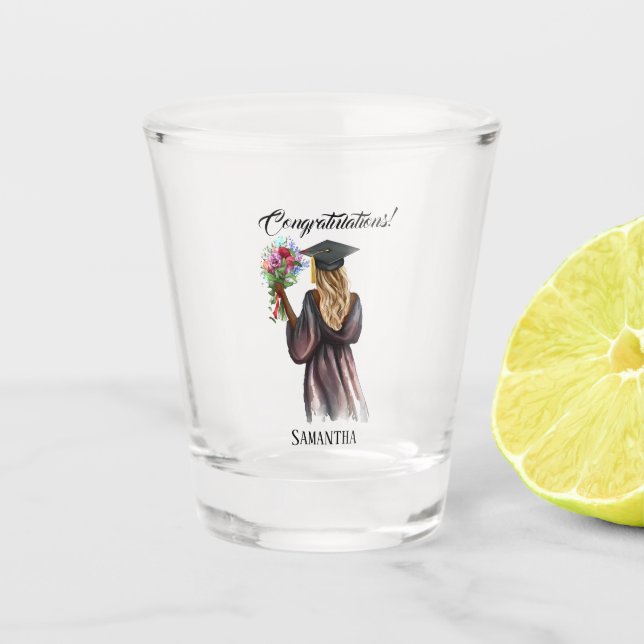 Personalisierter Abschluss (14) Schnapsglas (Vorderseite)