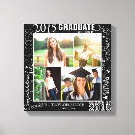 Personalisierter Abschluss 2015 FotoCollage Leinwanddruck